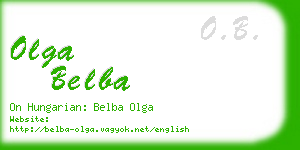 olga belba business card